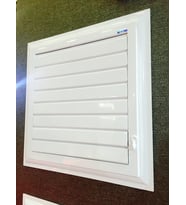 Airist 40x40 Plastik Yüzeysel Hareketli Banyo Wc Menfezi, Panjur Beyaz