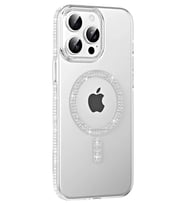 Iphone 14 Move Taşlı Magsafe Kapak - Grey