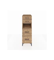 Kronos Dolap Tek Raflı 4 Çekmeceli 44x59x134 Çam-Çam