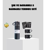 Paslanmaz Çelik 500 ml Termos Seti – 8 Saat Isı Koruma, Vakumlu, Sızdırmaz ve Taşınabilir