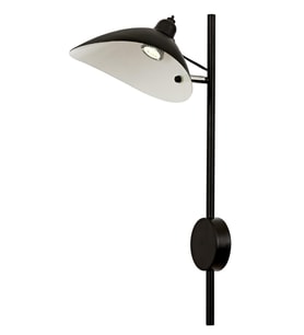 Avonni AP-9127-1BSY Siyah Boya Aplik E14 Metal H: 60 cm, WxD: 21x30 cm