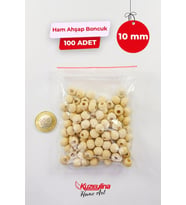 10 mm Ahşap Ham Boncuk -  100 Adet