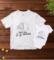 BK Kids Baba&Oğul Kombin Tshirt-Zıbın Hediye Seti -2