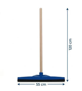 Mulpex Çekpas Yersil Yer Çekçeği 55 cm + Ahşap Vidalı Sap 120 cm - Profesyonel Zemin Temizlik Seti