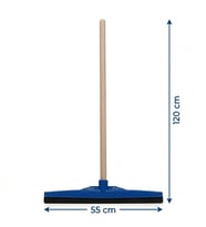 Mulpex Çekpas Yersil Yer Çekçeği 55 cm + Ahşap Vidalı Sap 120 cm - Profesyonel Zemin Temizlik Seti