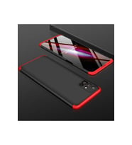 Samsung Galaxy M51 Uyumlu Kılıf Zore Ays Kapak (Siyah-Kırmızı)