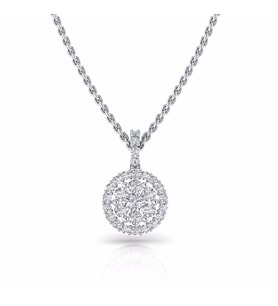 0,20 Karat Pırlantalı Kolye (Altın-Beyaz)