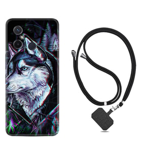 Xiaomi Redmi 12C Kılıf Silikon Boyun Askılı İpli Desenli Silikon Dog Eyes 1761