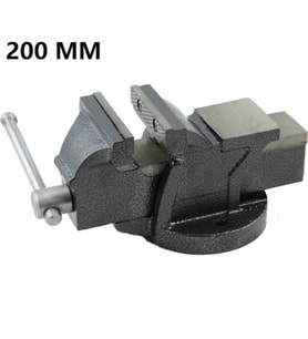 200 MM Büyük Boy Dövme Çelik Örslü Sabit Tezgah Masa Mengenesi