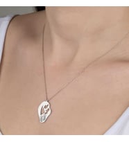 Ucarticaret S-warovski Taşlı Gümüş Anne Bebek Bayan Kolye