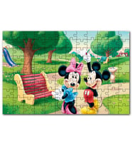 Cakapuzzle Mickey Mouse Ve Minnie Mouse Parkta Puzzle Yapboz MDF (Ahşap) (120 Parça)