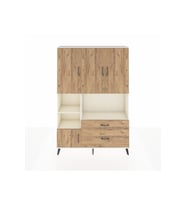 Arges Gardrop 7 Raflı 2 Çekmeceli 5 Kapaklı 132x30x195 Aytaşı-Çam