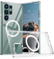 Samsung Galaxy S23 ULTRA Kılıf Magsafe Wireless Kablosuz Şarj Uyumlu Manyetik Şeffaf Kapak