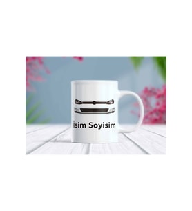 Golf İsim Soyisim Eklenebilir Kişiye Özel Kupa Bardak (Beyaz)