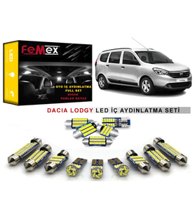 Dacia Lodgy LED İç Aydınlatma Ampul Seti FEMEX Parlak Beyaz