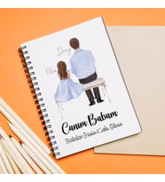 Babalar Günü Tasarımlı Defter Kişiye Özel