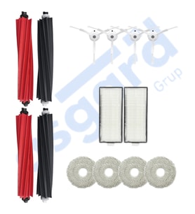Roborock Q Revo Master Uyumlu 2 Ana Fırça 4 Yan Fırça 2 Filtre 4 Mop