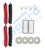 Roborock Q Revo Master Uyumlu 2 Ana Fırça 4 Yan Fırça 2 Filtre 4 Mop