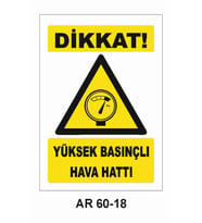 İŞ GÜVENLİĞİ UYARI LEVHASI 1 ADET PVC 21 X 29CM
