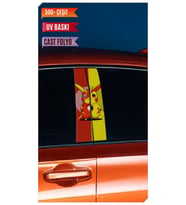 Araç Kapı Direk Kaplama Folyosu Pikachu Desenli (Sağ Sol Takım) (2 Adet) - 22x50 (Çok Renkli)