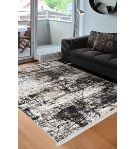 Dijidekor Halı siyah Cool K1310 Yıkanabilir Saçaklı Kesme İnce Yolluk Kilim Salon Halısı Modelleri (Yeşil-Siyah)