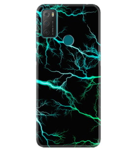 TCL 20E Kılıf Silikon Desen Green Thunder 1693