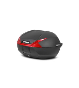 Motosiklet Kurye Arka Top Case Çanta Kırmızı Reflektör Kilitli Shad Motor Çantası Bagaj Hacim 47 lt