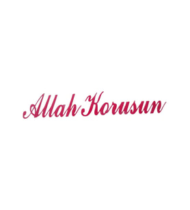 Allah Korusun Yazılı Oto Sticker Kırmızı 14x3cm
