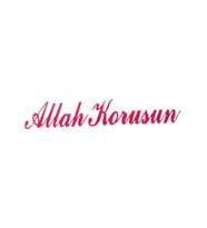 Allah Korusun Yazılı Oto Sticker Kırmızı 14x3cm