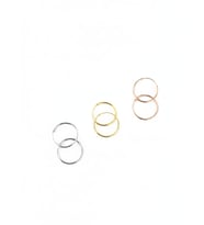 925 Ayar Papatya Silver 16 mm İtal Halka Küpe.rose.gold.rodaj