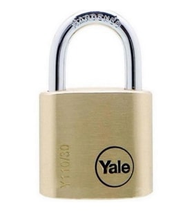 Yale essential serisi 30 mm prinç sarı asma kilit