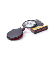 5X 60Mm Cam Optik Lens Katlabilir Deri Kaplamalı Cep Büyüteç Xx1051
