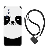 Xiaomi Mi 13 Lite Kılıf Silikon Boyun Askılı İpli Desenli Silikon Sevimli Panda 1794