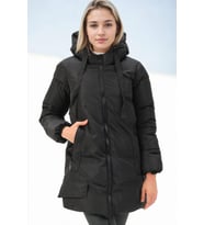 Dewberry Kadın %100 Polyester Kaban Siyah Z6773 Günlük Dış Giyim, Kazak ve Gömlek Kombini, Seyahat Gardırobu