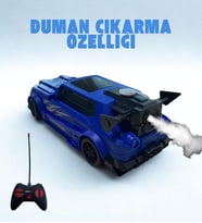 Şarjlı Duman Atan Oyuncak Araba Çocuğa Hediye - STUNT SPRAYCAR (Mavi)