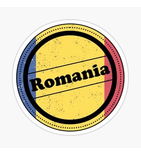 Romanya Pul Etiketi Sticker Yapıştırma 19CM