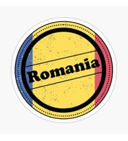 Romanya Pul Etiketi Sticker Yapıştırma 19CM
