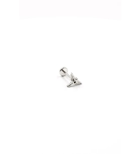 Mystic Anka Model Yeşil Taşlı Zirkon Tragus Piercing – Gümüş  Parlaklığını Korur, Alerji Yapmaz