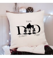 En İyi Baba ( DAD ) Tasarımlı Yastık Kişiye Özel