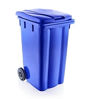 Omnipazar SY-6510 Tekerlekli Kapaklı Plastik Çöp Konteyneri 240 lt (Mavi)