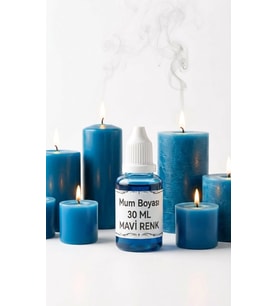 Sıvı Mum Boyası - Mavi - 30 ml