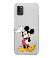 Samsung Galaxy A31  Kamera Korumalı  Kapak Mickey Mouse Tasarımlı  Şeffaf Kılıf