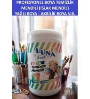 PROFESYONEL BOYA TEMİZLİK MENDİLİ (ISLAK MENDİL 60'LI) YAĞLI BOYA, AKRİLİK BOYA, VB. TEMİZLİĞİ İÇİN.