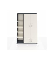 Arges Gardrop 6 Raflı 4 Kapaklı Tek Askılı 132x30x195 Antrasit-Aytaşı