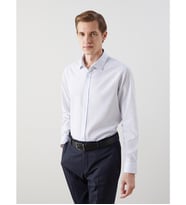 LCW Vision Mavi Slim Fit Uzun Kollu Poplin Erkek Gömlek