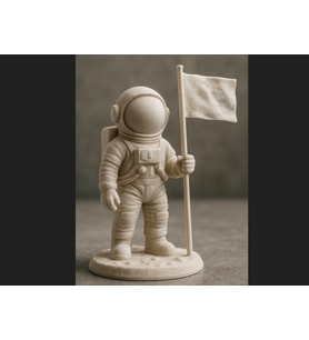 Astronot Beyaz PLA Doğal MAlzeme Oyuncak 13CM (Çok Renkli)