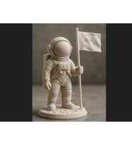 Astronot Beyaz PLA Doğal MAlzeme Oyuncak 13CM (Çok Renkli)