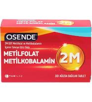 Osende 2M ODT Metilfolat & Metilkobalamin 30 Ağızda Dağılan Tablet