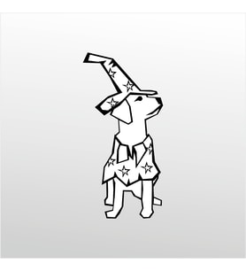 Folyo Sticker Tatlı Köpek 90 cm uzunluk (Karışık)