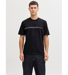 JCOFUSION CHEST BRAND TEE SS CREW NOOS Black
